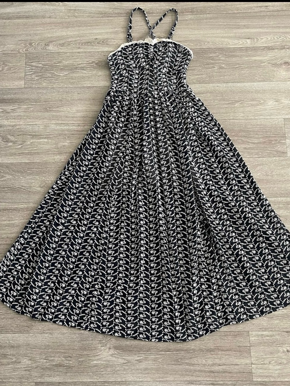 Free People black & beige boho knit maxi dress - S.P.